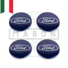Set 4 Coprimozzo Copri Mozzo Borchie 54mm per Ford Focus Fiesta Mondeo Ka Blu
