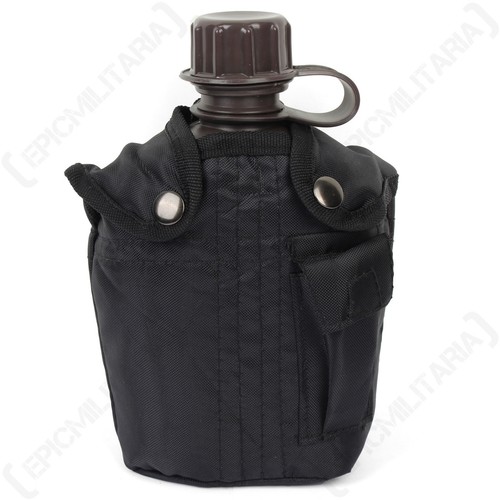 Brown water bottle with cover - brown,