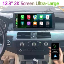 12.3" Android 14 Car Stereo Radio Carplay Headunit For BMW 5 Series E60 E61 CIC