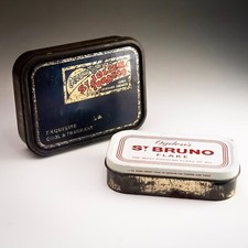 Ogden’s St. Julien And St. Bruno Tobacco Tins Vintage Collectible Pair