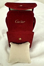 Unique Red Suede Cartier Watch