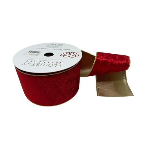 Wired velvet ribbon with - wired,