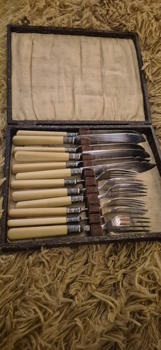 Vintage silver plated bone - vintage,