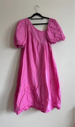 Native youth pink puff sleeve - pink,