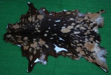 New Goat hide Rug Hair on Area Rug Size 38"x24" Animal Leather Goat Skin 207