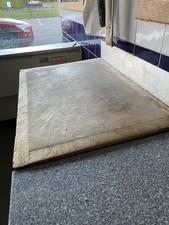 Butchers shop cutting block