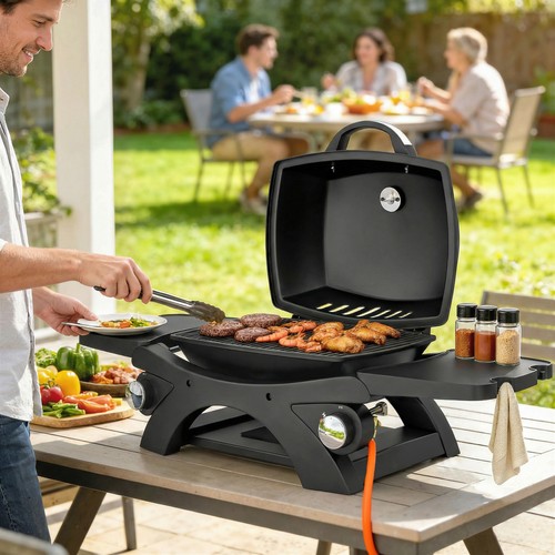 Gas grill with - grill, detachable