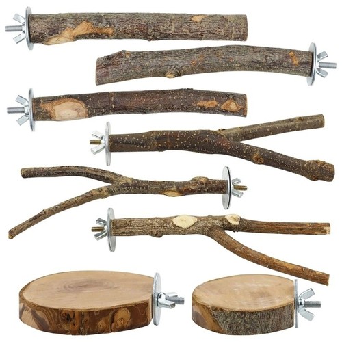8pcs bird cage branch - bird, wood
