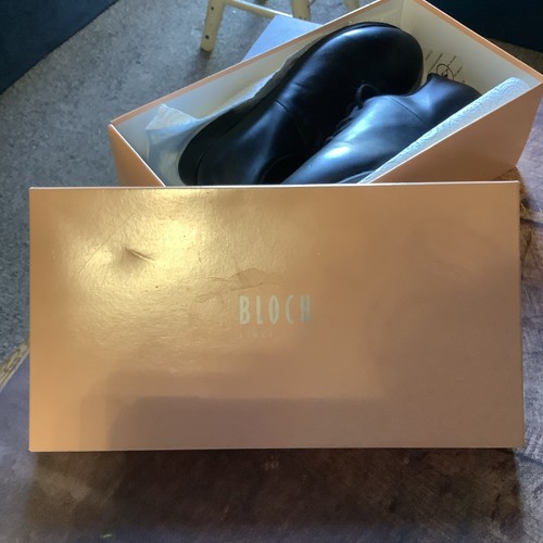 Bloch black leather lace - black, lace-up