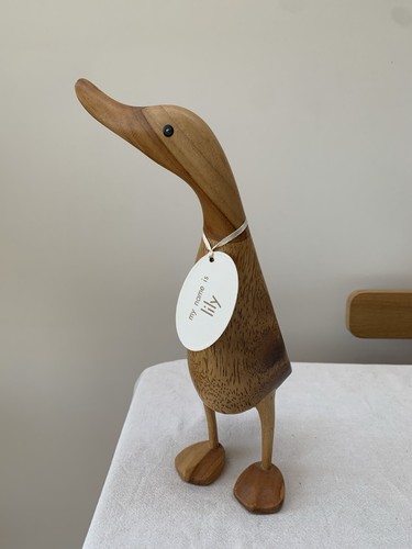Bnwt hand carved duck by - hand, the