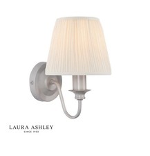 Laura Ashley 3724953 Ellis Wall Light Grey With Shade RRP £42 - BRAND NEW