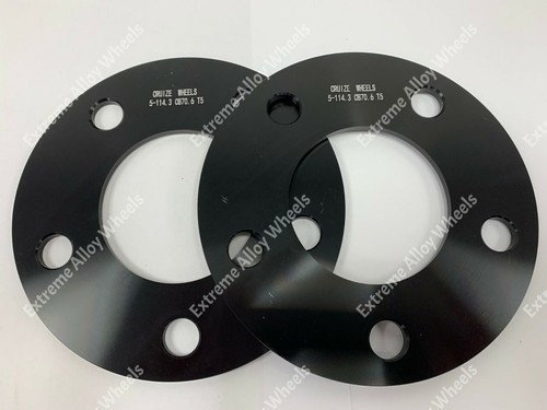 Alloy wheel spacers 5mm black - wheel,
