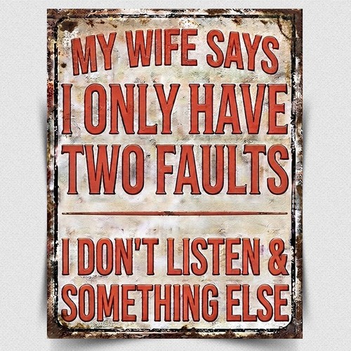 Funny husband and wife metal - and,