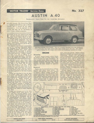 Austin farina motor - a, 40