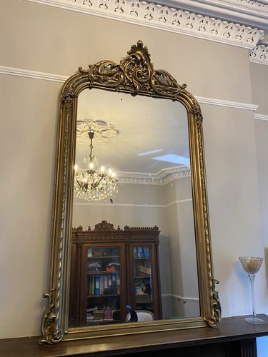 Large antique guided mirror - large,