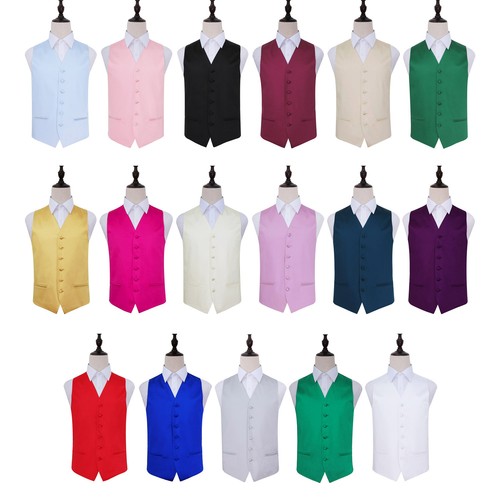 Mens boys waistcoat plain - waistcoat,