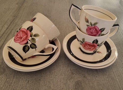 Crownford burslem teacup - x4, &