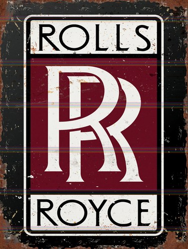 Rolls royce metal sign retro - rolls,