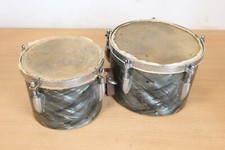 Vintage Bongo Drums Silver