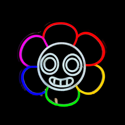 Flower face led neon light - led,