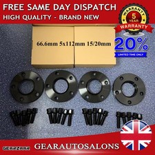 15/20mm For Audi A5 07- Forged Hubcentric Wheel Spacers 66.6 5x112mm & 20 Bolts
