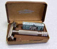 1941 Prewar Gillette Ranger Tech Safety Razor Set - USA