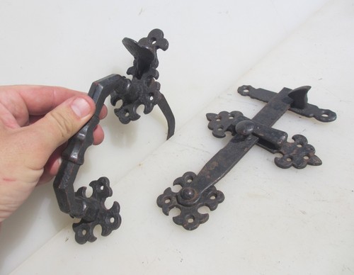 Victorian iron door latch - victorian,