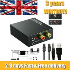 Optical Coaxial Toslink Digital to Analog Audio Converter Adapter RCA 3.5mm L/R