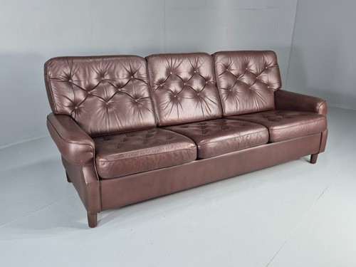 Vintage seater leather sofa - 3,