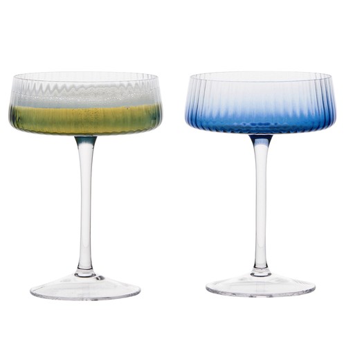 Empire blue glasses set of - glasses,