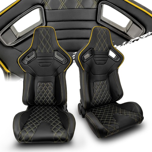 Black pvc leather - pvc, leather/yellow