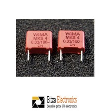 2x Wima MKS4 330nF 10% 100V