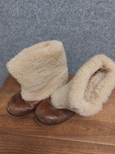 Ugg S/N 1001761 Maylin Chestnut Ankle Pull On Sheepskin Boots US5 UK3.5