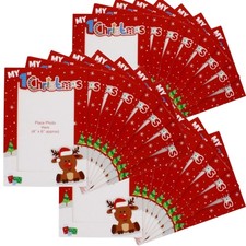 24x Christmas Photo Frames Baby’s First Xmas Frame Cards Family Picture Set