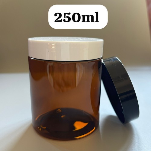 250ml plastic amber jars - 250ml,