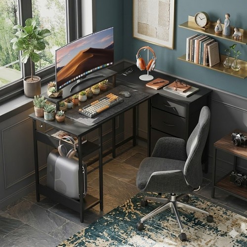 Shaped computer desk - shaped,