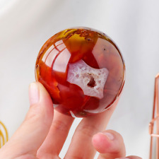 Natural Stone Red Agate Ball Quartz Crystal  Sphere Ball Reiki Healing Gemstone
