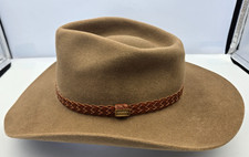 Akubra Snowy River Western Fedora Cowboy Hat Olive Size 56-7+ see tool pic