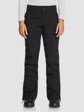 ROXY Creek BLACK Ski Pants Ladies Salopettes Shell Snow Pants for Women 