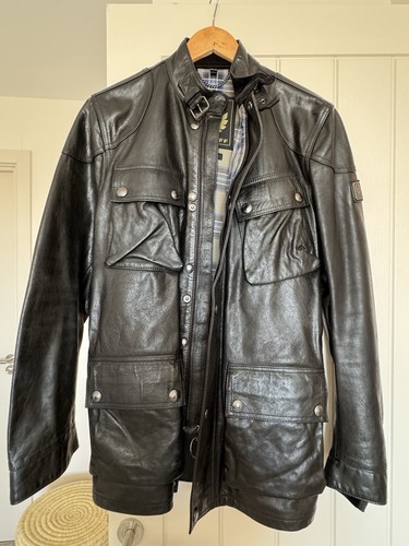 Belstaff black panther leather - black,