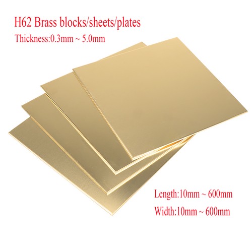 Brass square plate sheet 3mm - square/plate/sheet, 0.3mm