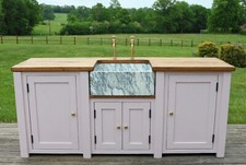 Fable Rustic Wide Belfast Sink Unit. Freestanding Kitchen Furniture