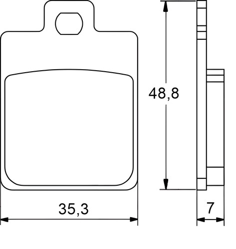 Front recessed brake pads for - recessed,