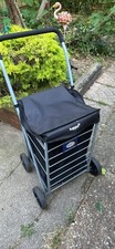 Hoppa 47L Lightweight Wheeled Shopping Trolley Cart Big Wheel Black Used Once