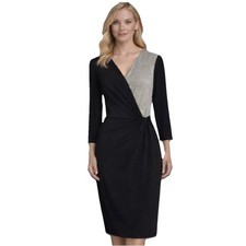 Frank Lyman Dress Black Beige
