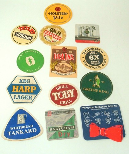 Lot vtg beer coasters - of,
