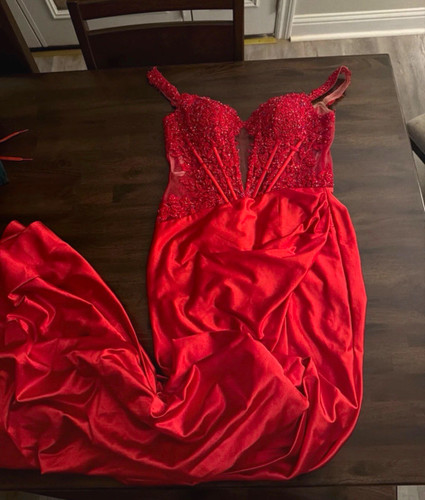 Sherri hill red satin - hill,