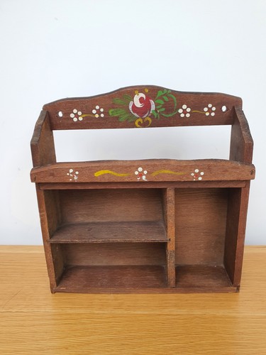 Vintage curio cabinet wooden - vintage,