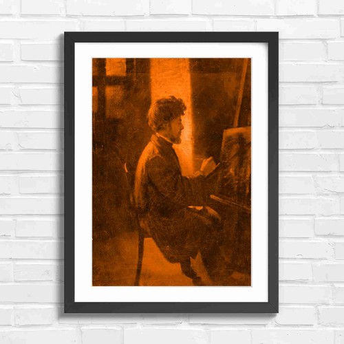 Vintage artist painting easel - vintage,