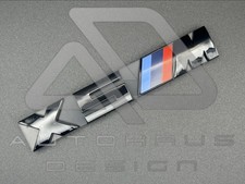 Gloss Black BMW X5M Front Bumper Kidney Grille Badge Logo OEM+